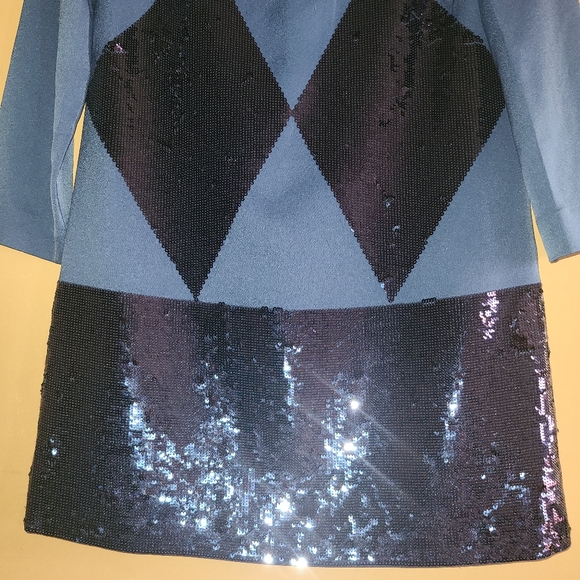 Tory Burch Blue Lantilly Night Out Dress Size 4 - Picture 10 of 12